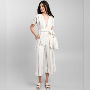 Billabong Dream Weaver Wide Leg Cropped Jumpsuit, Women's Size Small